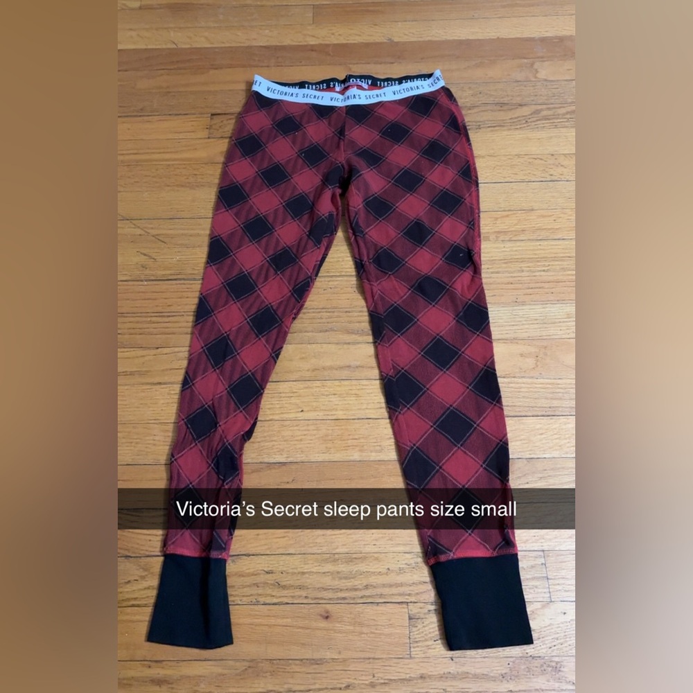 Victoria's Secret Burgundy and Black Diamond Sleep Pants